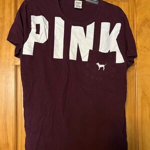 PINK Victoria's Secret Maroon Tee